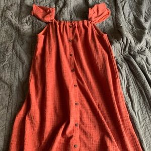 Madewell Red Button-Down Dress